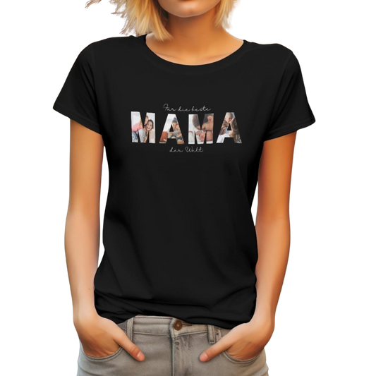 Personalisiertes MAMA T-Shirt mit Foto – Geschenk für Muttertag oder Geburtstag