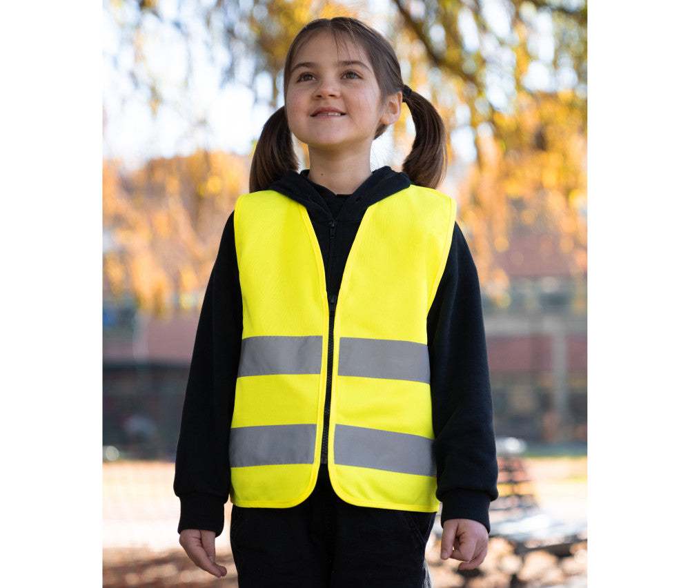 Warnweste für Kinder mit Reißverschluss