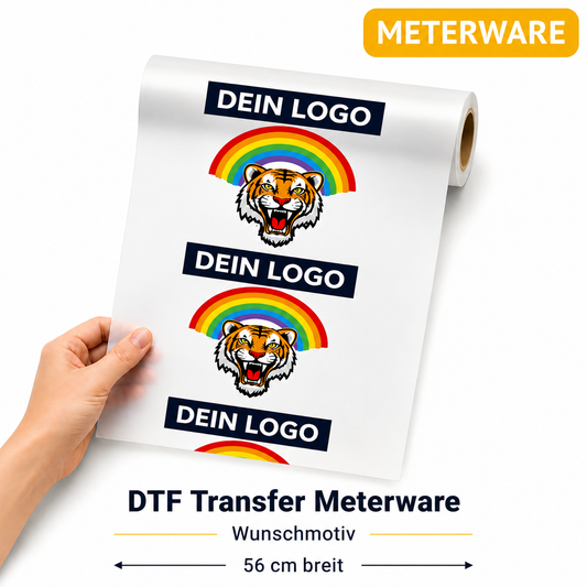 DTF Transfer Meterware 56x100 cm – Wunschmotiv | Hot Peel DTF Transferfolie
