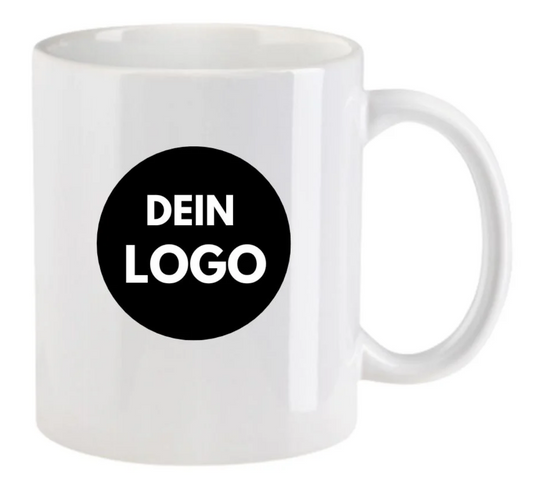 Keramik Tasse Weiß mit Logo bedruckt 330ml