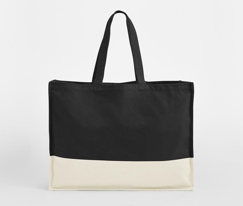 Shopper Tasche besticken lassen mit Namen – Westford Mill Bio Baumwollcanvas Tasche personalisiert