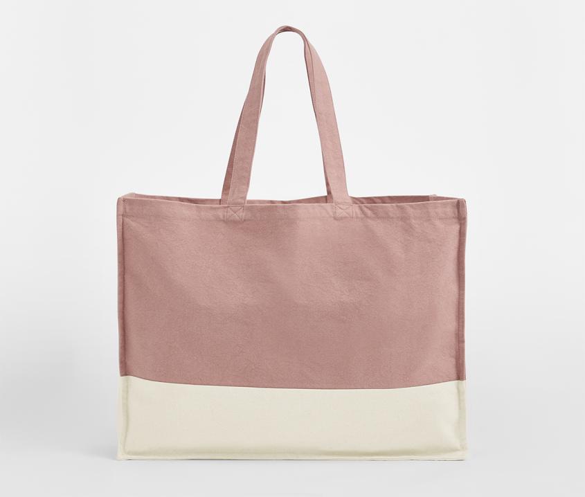 Shopper Tasche besticken lassen mit Namen – Westford Mill Bio Baumwollcanvas Tasche personalisiert
