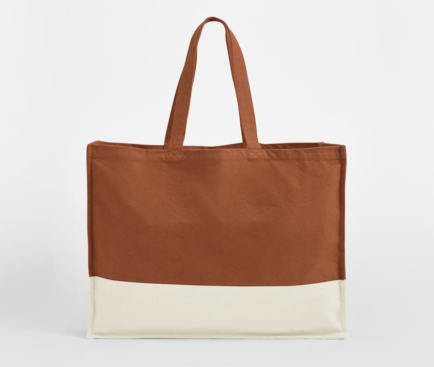 Shopper Tasche besticken lassen mit Namen – Westford Mill Bio Baumwollcanvas Tasche personalisiert