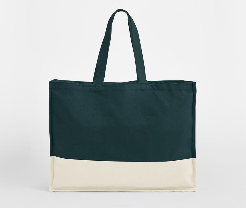 Shopper Tasche besticken lassen mit Namen – Westford Mill Bio Baumwollcanvas Tasche personalisiert